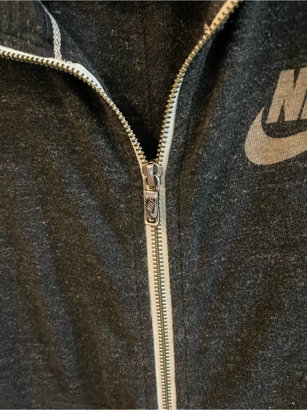 Nike Gym Vintage Charcoal Full-Zip Hoodie Women’s Small - Picture 5 of 10